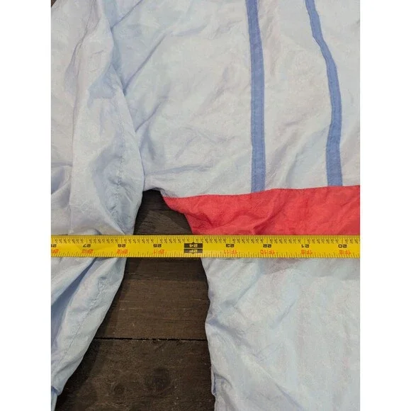 Vintage 1990s Y2K Lavon All Over Print Windbreaker Blue Zip Up L - Picture 5 of 6